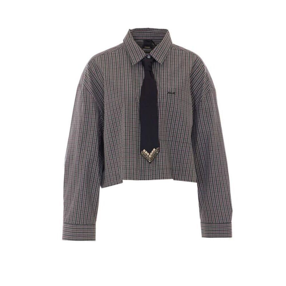 Pinko Women Cropped Check Shirt